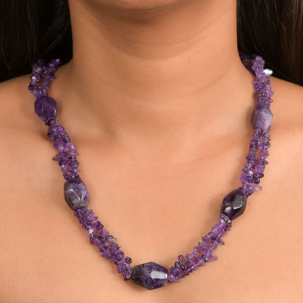 Afrikanische Amethyst 50+2,5cm Halskette - 330 ct. image number 2