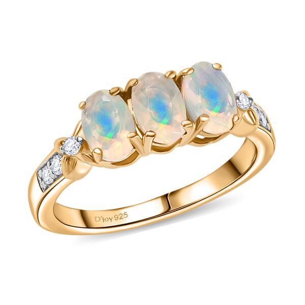 D’Joy natürlicher, äthiopischer Welo Opal und Zirkon Ring - 1 ct. image number 3