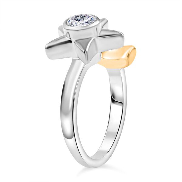 D'Joy Moissanit Ring, 925 Silber platiniert und vergoldet - 0,49 ct. image number 5