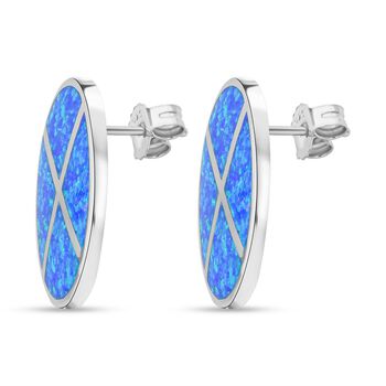Simulierte blaue Opal Ohrringe