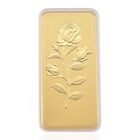999er Gold-Plättchen mit Rosendesign