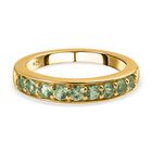Nat&uuml;rlicher Merelani Mint-Granat Ring, 925 Silber Gelbgold Vermeil (Gr&ouml;&szlig;e 17.00) ca. 0.80 ct