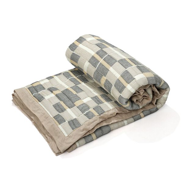 Luxus Jacquard Decke, fein gemustert, 2200 g Poly Füllung, 200 x 230 cm, Grau image number 5