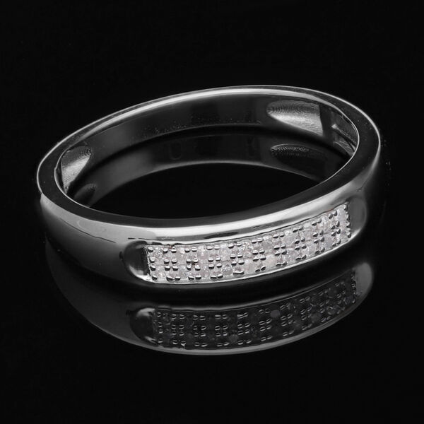 Diamant Ring in platiniertem Silber - 0,10 ct. image number 2