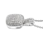 Weißer Diamant Anhänger mit Kette, 925 Silber platiniert, ca. 0.50 ct image number 3