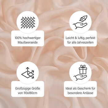 LA MAREY &ndash; Schal aus Maulbeerseide, Beige