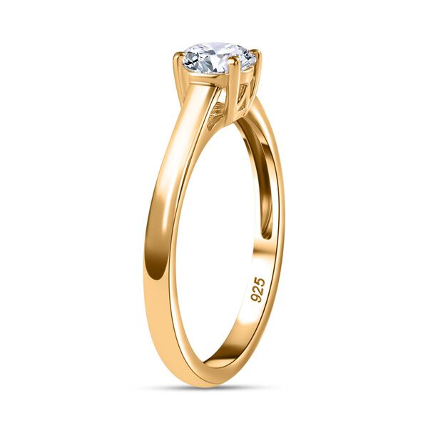 Funkelnde Königin- Moissanit Schmuckset, 925 Silber 750 Gelbgold Vermeil - 1,77 ct. image number 6