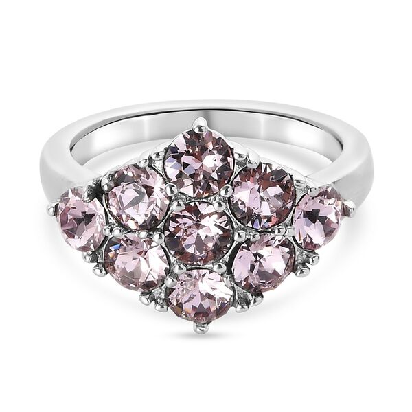 LUSTRO STELLA &Ouml;sterreichischer Amethyst Kristall Ring Edelstahl