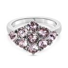 LUSTRO STELLA - österreichischer Amethyst Kristall-Ring, Edelstahl (Größe 16.00) ca. 1,39 ct