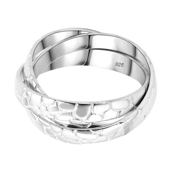Royal Bali Kollektion - Wickelring Trio mit Kieselstein-Motiv in 925 Silber image number 0