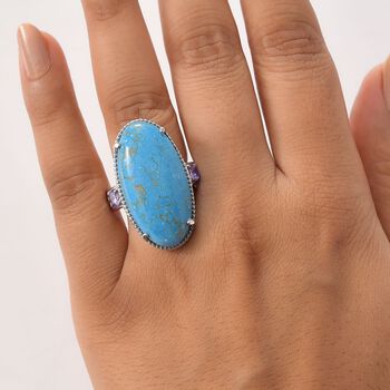 EverTrue blauer T&uuml;rkis und blauer Zirkonia Ring