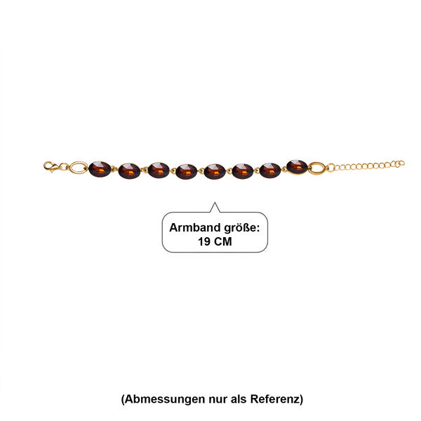 Brauner Kristall Armband ca. 19 cm  Std Gelb image number 5