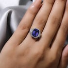 RHAPSODY Tansanit Ring mit Diamant-Halo image number 2