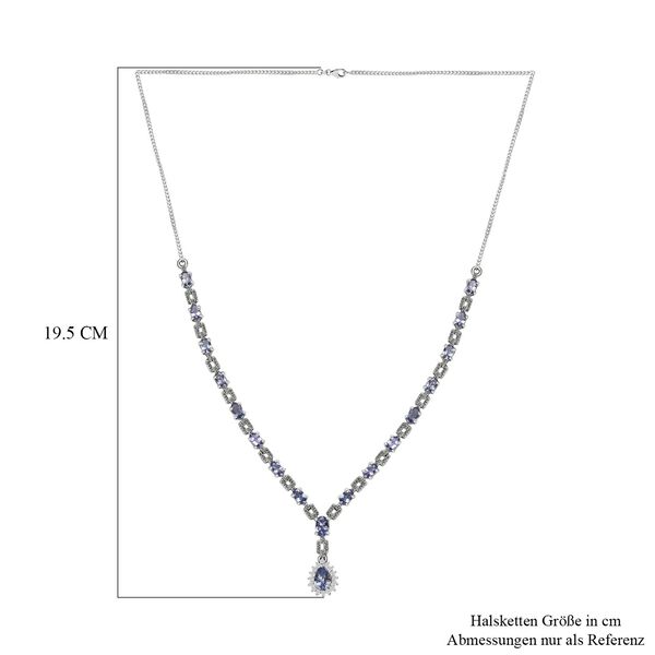 Tansanit und Zirkon 45cm Halskette - 5,02 ct. image number 5