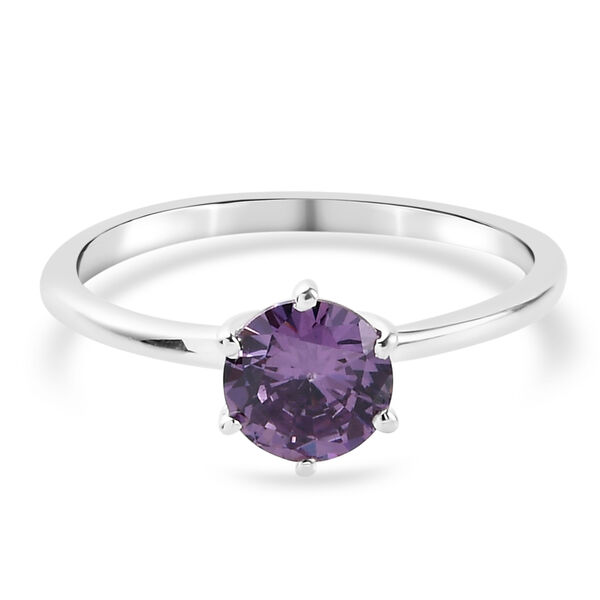 3er-Set Amethyst Zirkonia Solit&auml;r Ring, Ohrstecker und Anh&auml;nger 925 Silber ca. 2,50 ct image number 3