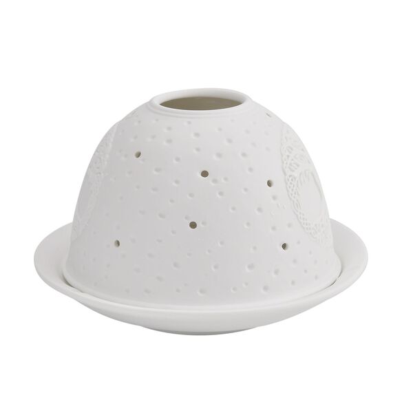 Porzellan-Teelichthalter mit LED, Baum des Lebens Motiv image number 4