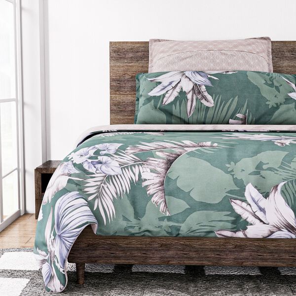 6-teiliges Bettbezug Set, 2 Bettbezüge, 4 Kissenbezüge, grün image number 6