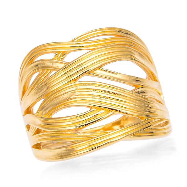 Verschlungener Ring, 925 Silber vergoldet  ca. 8,57g image number 4