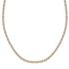 D'Joy Moissanit Halskette ca. 45 cm 925 Silber 750 Gelbgold Vermeil ca. 18.72 ct