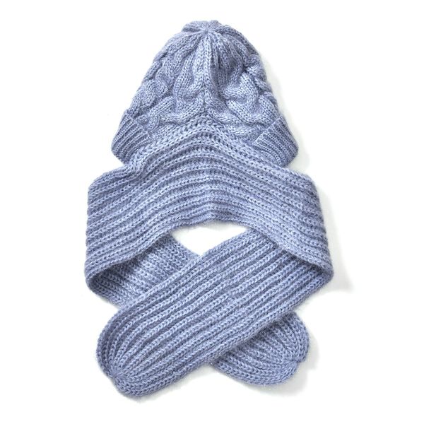 Set aus M&uuml;tze und Schal, Hellblau image number 2