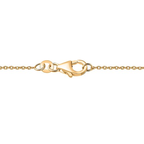 LUXURIANT SI-GH Labor Diamant Anhänger mit 45cm Kette, 925 Silber 750 Gelbgold Vermeil - 0,51 ct. image number 6