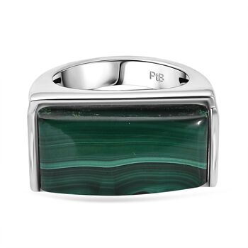 Malachit Ring Messing (Gr&ouml;&szlig;e 16.00) ca. 16,71 ct