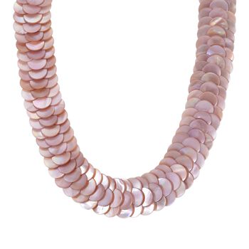 EINAMLIGES ANGEBOT Rosa Perlmutt Kette ca. 40.50 cm