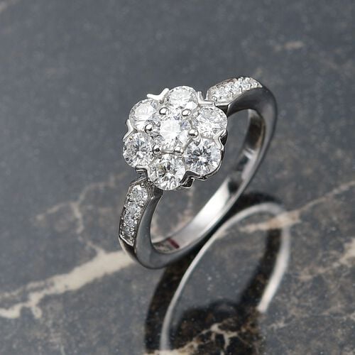 D'Joy Moissanit Ring, 925 Silber rhodiniert - 1,28 ct. image number 1