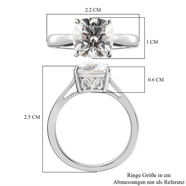 Moissanit Solitär Ring - 3,16 ct. image number 5