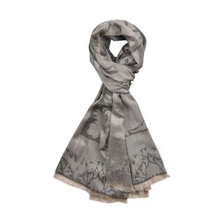 Jacquardgewebter Schal, 170x70cm, Champagner