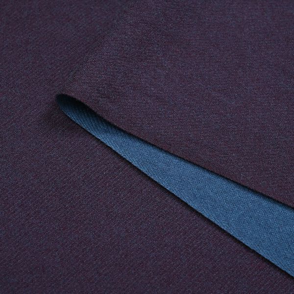 Eleganter doppelseitiger Schal mit Fransen, 68x180cm, Marineblau image number 7