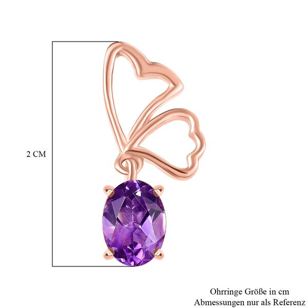 D'Joy AAA Rose De France Amethyst Ohrringe - 1,36 ct. image number 6
