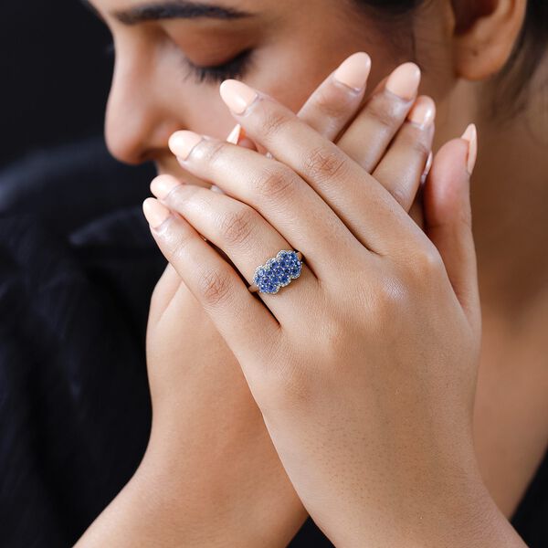 Kaschmir Kyanit und wei&szlig;er Zirkon-Ring - 1,82 ct. image number 3