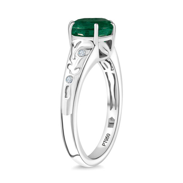 RHAPSODY AAAA Kagem sambischer Smaragd und VS Diamant Ring in 950 Platin - 2,13 ct. image number 5