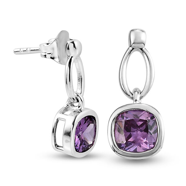 LUSTRO STELLA - Amethyst Zirkonia Ohrh&auml;nger - 3,01 ct. image number 4