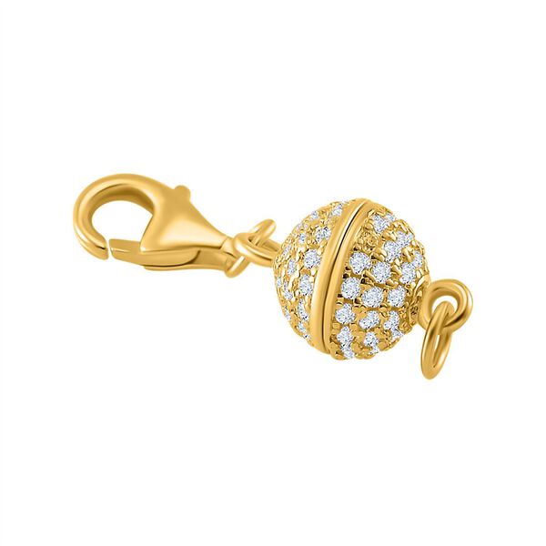 3er Set Weißer Zirkonia Magnetschließe 925 Silber tri-farbig image number 3