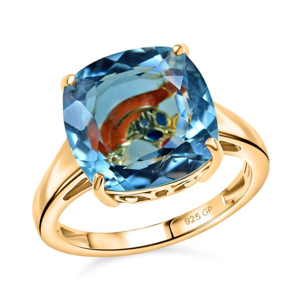 GP Trionfo Kollektion- Himmelblauer Topas und Kanchanaburi blauer Saphir Ring - 13,56 ct. image number 4