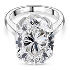 D'Joy Moissanit Ring 925 Silber rhodiniert (Größe 20.00) ca. 15,00 ct