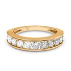 Diamant Half Eternity-Ring, I2-GH (Top-Wesselton) SGL zertifiziert, 585 Gelbgold (Größe 18.00) ca. 1.00 ct image number 0