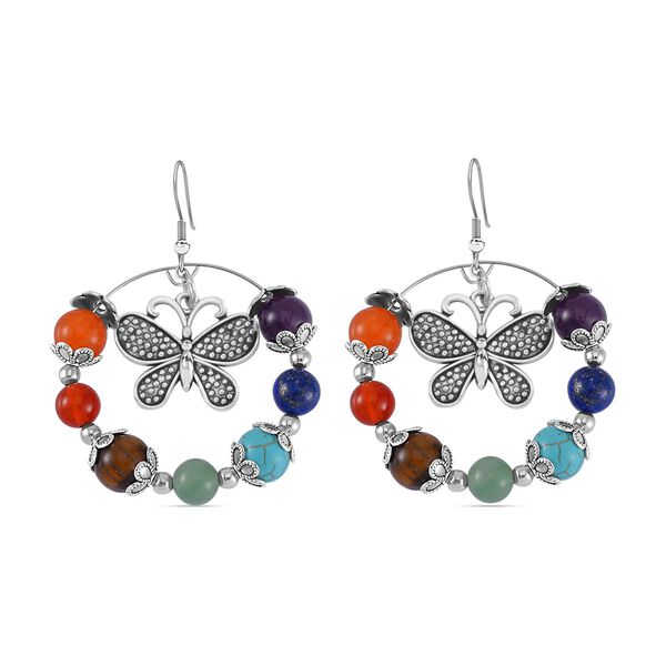 Mehrfarbig Edelsteine Schmuckset Reiner Edelstahl Schwarz oxidiert und Legierung Schwarz oxidiert ca. 540.00 ct image number 7