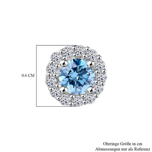 LUXURIANT DIAMOND- Blaues und weißes Labor Diamant Schmuckset image number 9