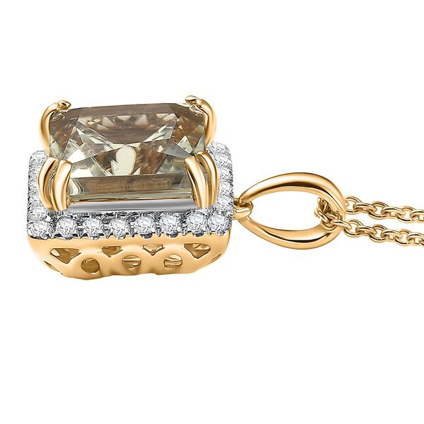 LUXORO AAA Turkizit, Wei&szlig;er Diamant Schmuckset ca. 50 cm 585 Gold ca. 4.35 ct image number 3