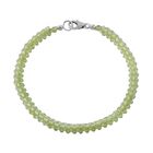 Natürliches Peridot Armband, ca. 20 cm, 925 Silber rhodiniert, ca. 27.50 ct