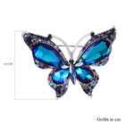 Schmetterling Mehrfarbiger Kristall Brosche image number 3