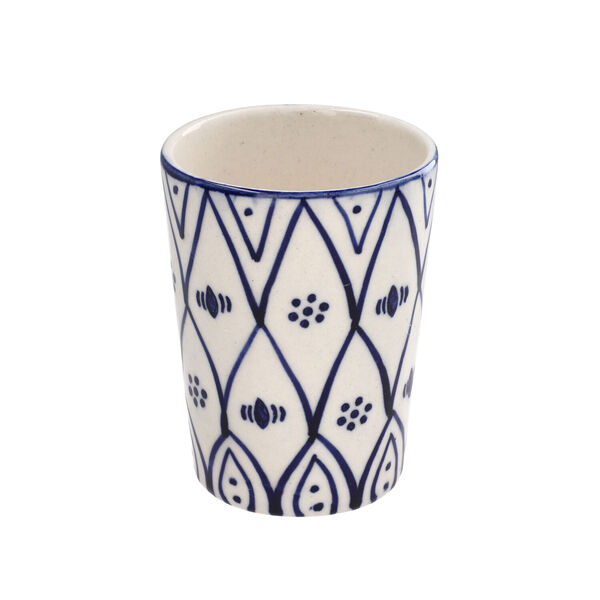 3er-Set Keramik-Zubeh&ouml;r f&uuml;r Badezimmer, Blau und Wei&szlig; image number 4