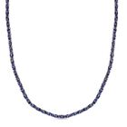 AA Tansanit Halskette, ca. 45 cm, 925 Silber platiniert ca. 19.82 ct