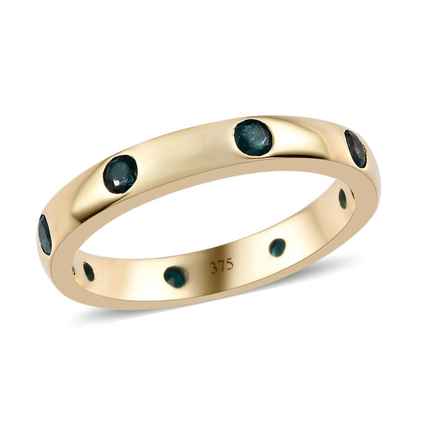 Blaugr&uuml;ner Grandidierit Band Ring 375 Gelbgold image number 5