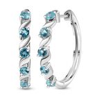 Djoy AA Betroka Blauer Apatit Meeresrauschen Ohrringe 925 Silber rhodiniert ca. 1.26 ct