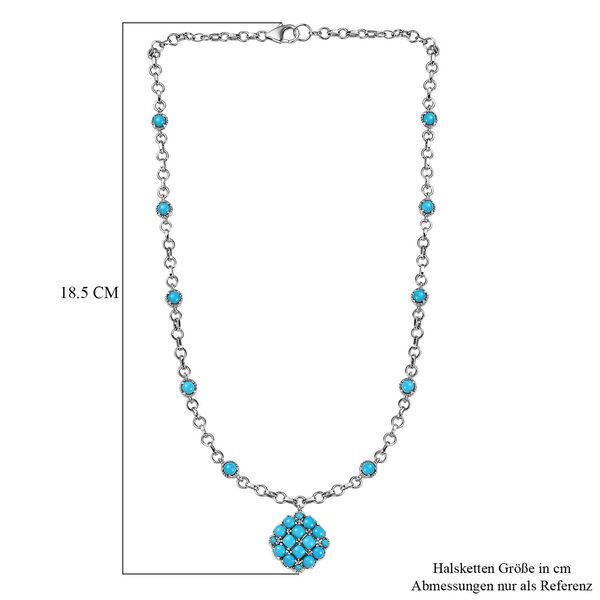 AA amerikanische, nat&uuml;rliche Sleeping Beauty T&uuml;rkis-Halskette, 45 cm - 6,97 ct. image number 6