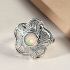 Natürlicher Äthiopischer Opal Ring 925 Silber platiniert  ca. 0,84 ct image number 1